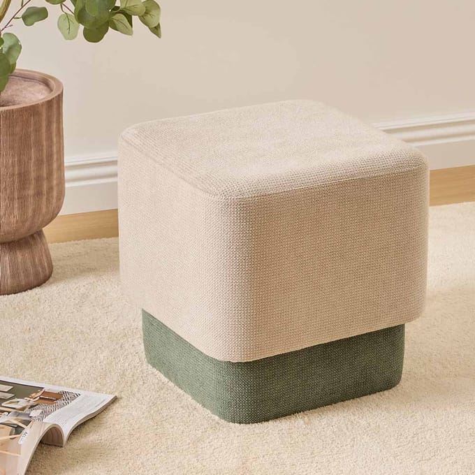 Eazy Living 2-in-1 Poef Elric Beige - Groen