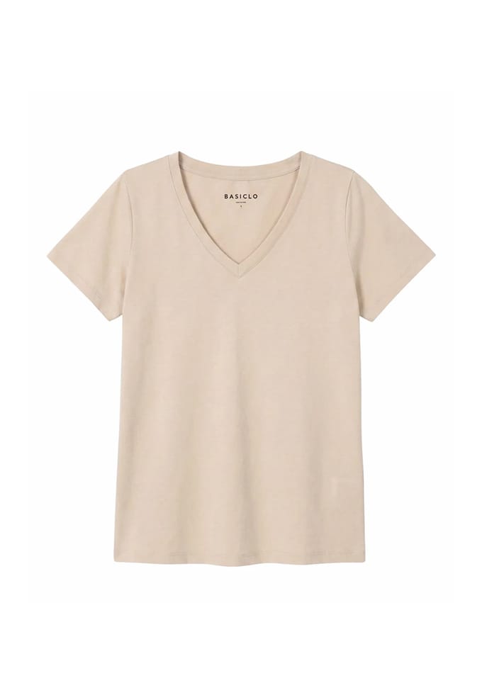 V-neck Premium T-shirt BEIGE