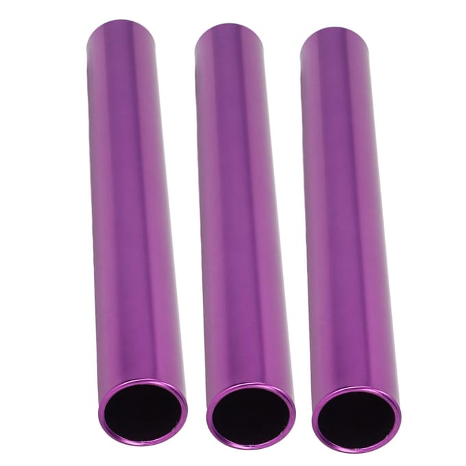 3 PCS Bâton de Relais de Compétition Couleur Vive Creux Sculpté Alliage d'Aluminium Bâton de Relais Piste pour beige