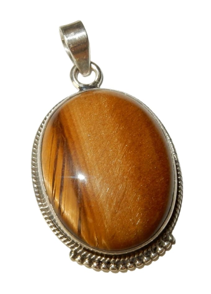 Zilveren Hanger Tijgeroog