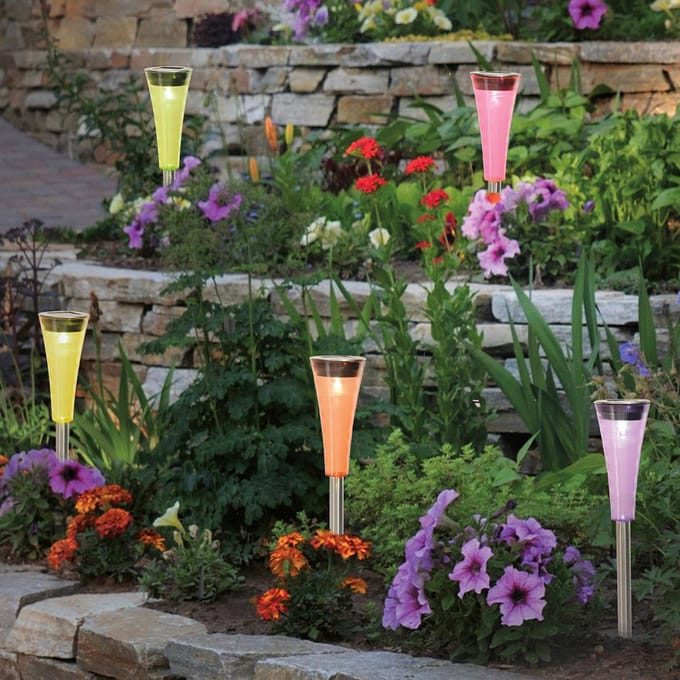 Näve Colorato - kleurrijke LED grondspies, set van 5