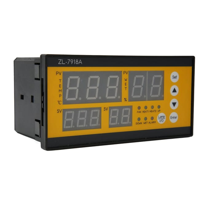 Eierbroedmachine Controller Vochtigheid Temperatuurregeling Nauwkeurige Volautomatische Uitkomstmachine Controller 100 tot 240V yellow