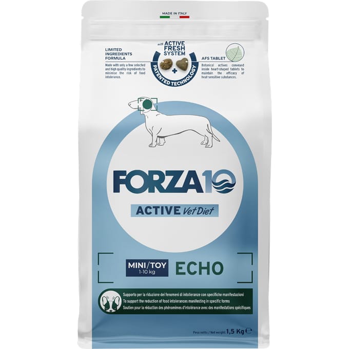 1,5kg Forza10 Active Vet Diet Mini/Toy Echo droogvoer voor honden