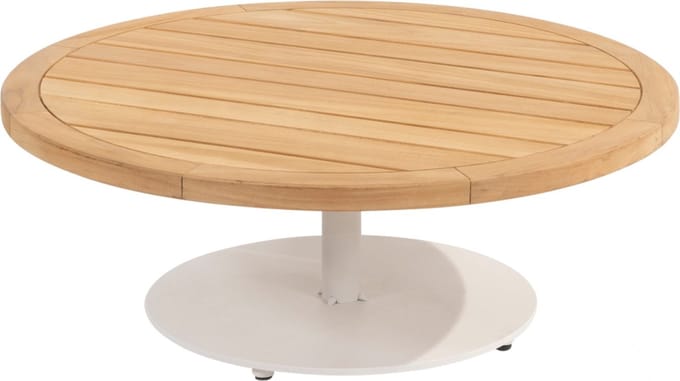 4 Seasons Outdoor Salontafel Volta Teak White Ø80 cm