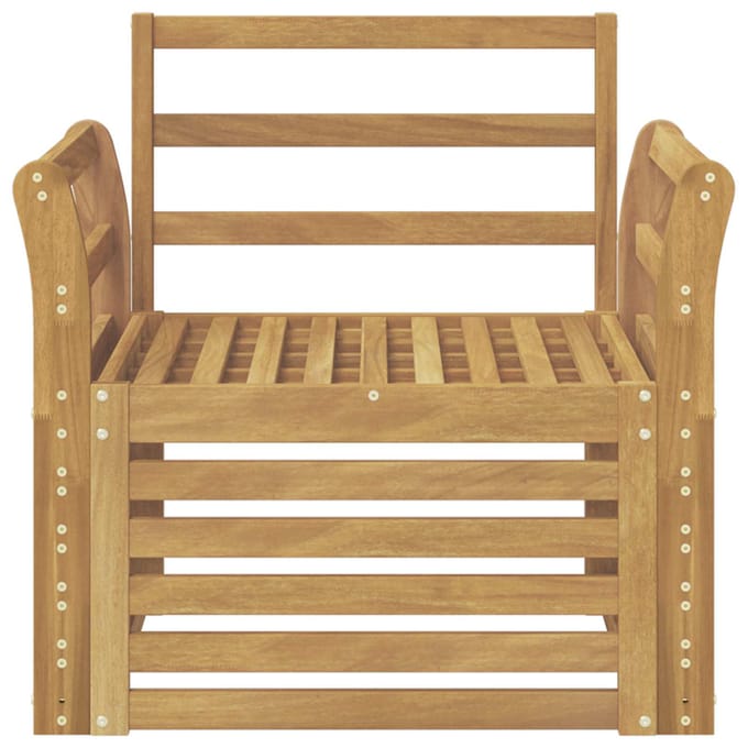 vidaXL - Buiten - bank - set - Massief - Acacia - Hout - Wit