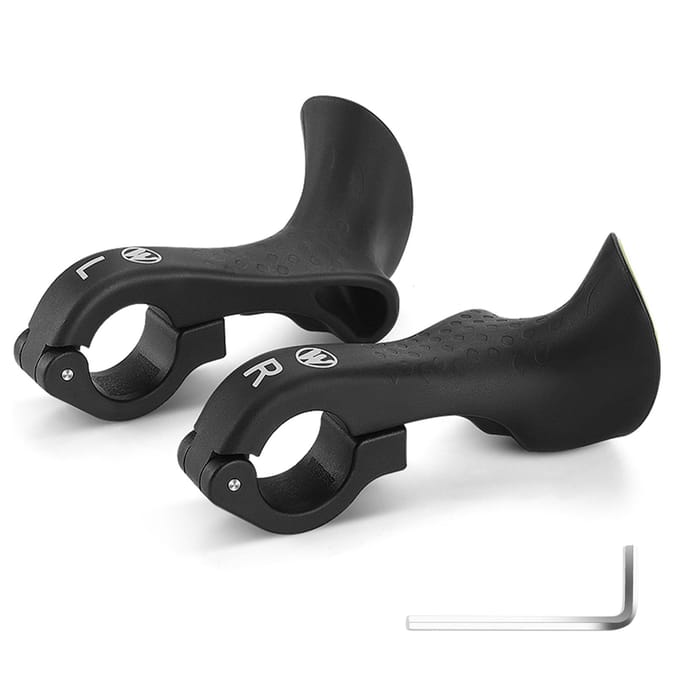 Fiets Bar Ends Ergonomisch Antislip MTB Mountainbike Stuuruiteinden voor 21,8-22,8 mm sturen Basic zwart