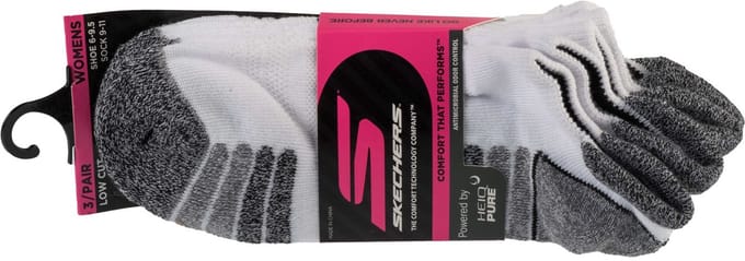 Skechers 3pk Womens Perf White Color Pop, Vrouwen, Wit, Sokken, maat: 36-40