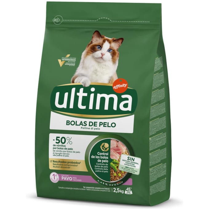 Ultima Cat Hairball Kalkoen - 2,5 kg