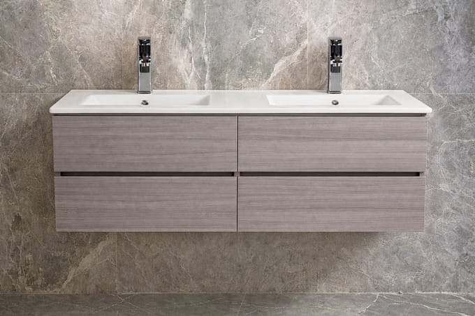 LINEA UNO - Kode 120 - Lichtgrijs - Badmeubel - - 301592