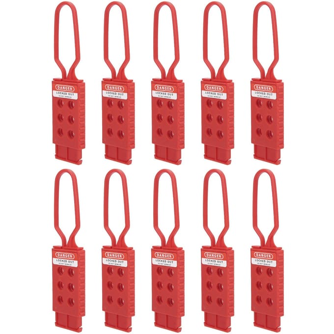 10 STUKS Veiligheidsuitsluitingshasp 6-gaats Isolatie Nylon voor Onderhoud Industriële Apparatuur