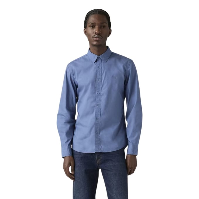 Levis Effen Slim Heren Overhemd (Blauw)