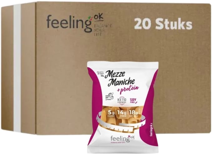 Feeling OK | Mezze Maniche + Protein | 20 stuks | 20 x 50g