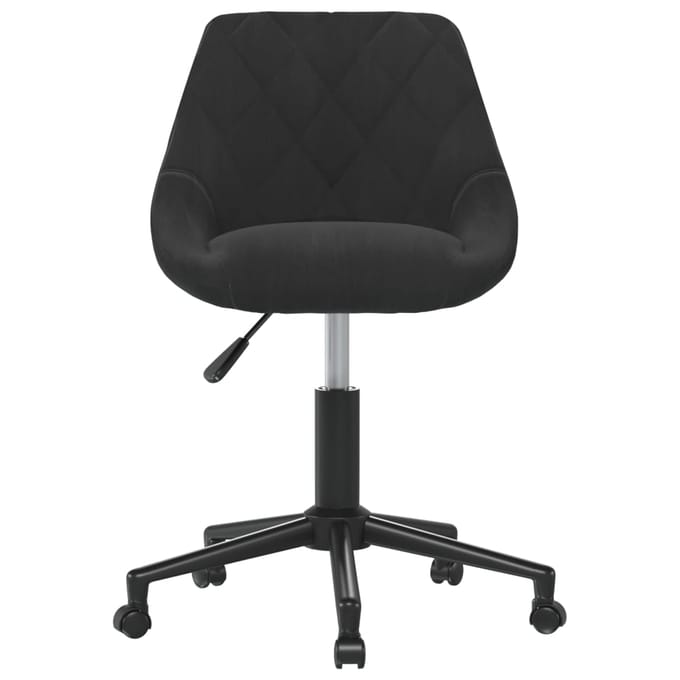vidaXL - Kantoorstoel - draaibaar - fluweel - zwart