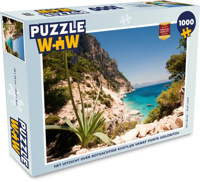 Puzzel Het uitzicht over rotsachtige kustlijn vanaf Punta Goloritzé - Legpuzzel - Puzzel 1000 stukjes volwassenen