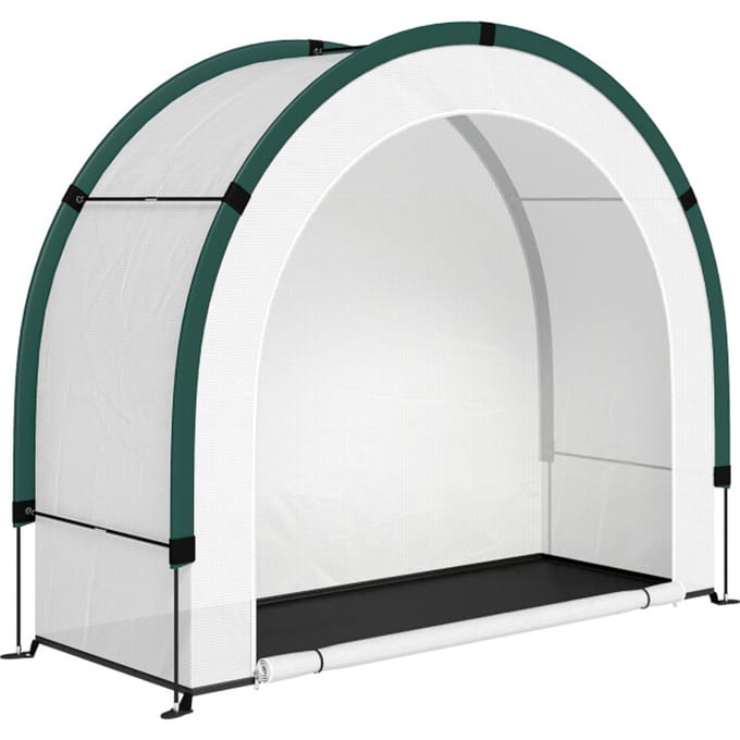 4goodz Kweekkas met gewelfde bovenkant 200 x 80 x 164 cm - Groen