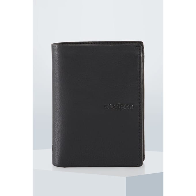 strellson Leren portemonnee Carter Jamison BillFold V8 Wallet Black zwart