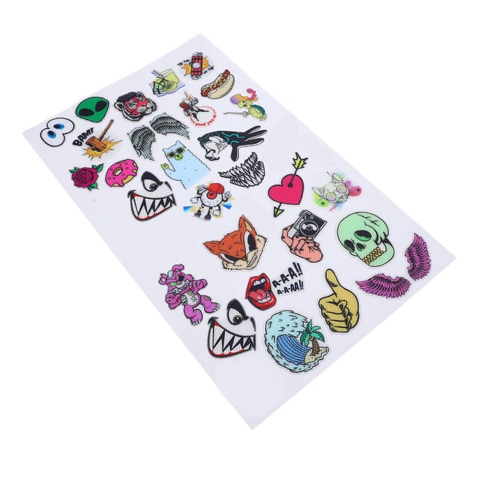 Fietsframe Stickers PVC 3D Meerdere Coole Patronen Fietsframe Decals voor Decoratie white