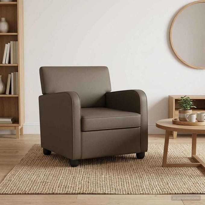 vidaXL - Fauteuil - Grijs - Kunstleer