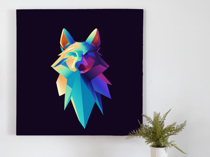 The smart fox | The Smart Fox | Kunst - 30x30 centimeter op Dibond | Foto op Dibond