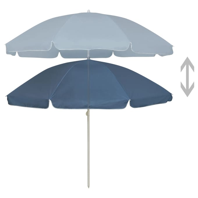 vidaXL - Strandparasol - 240 - cm - blauw