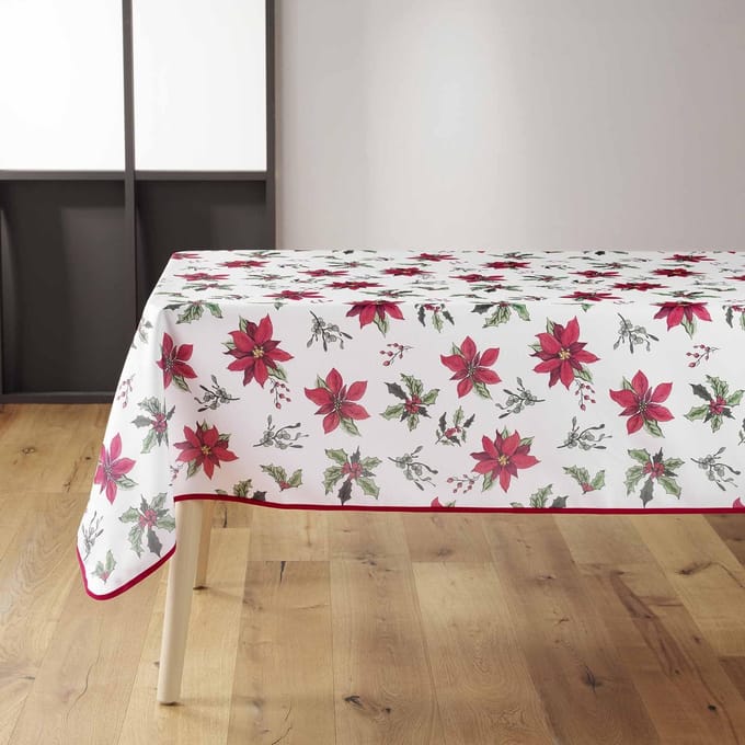 douceur d'intérieur, Rechthoekig tafelkleed (150 x 240 cm), amaryllis, bedrukt polyester