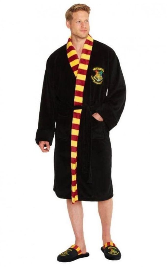 Zachte fleece badjas - Harry Potter: Zweinstein - Heren One size