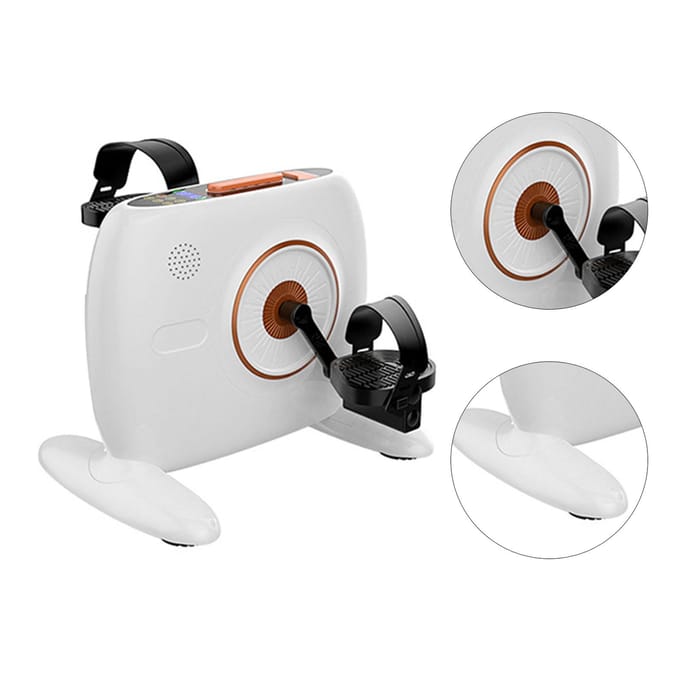 Gemotoriseerde Pedaal Hometrainer Mini Onder Bureau Fiets Pedalen Bewegingstrainer Slimme Revalidatiemachine wit