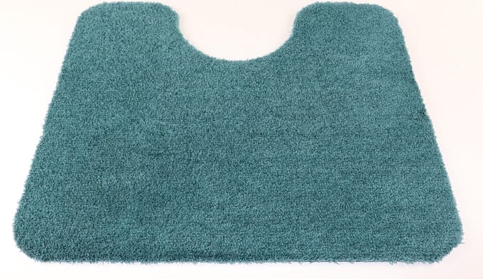 PRIMA - Soft - WC mat - blauw - groen - 50x60cm - antislip - met uitsparing 21cm