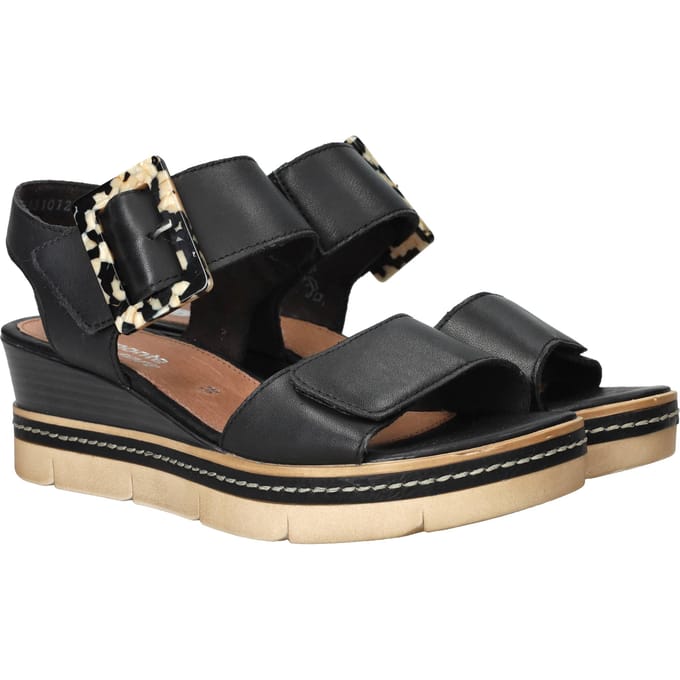 Remonte -Dames - zwart - sandalen - maat 36