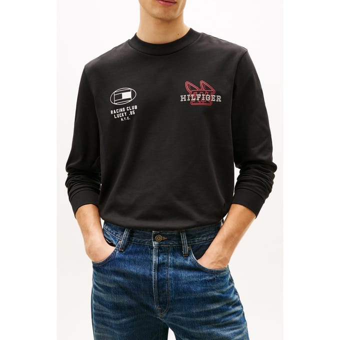 Tommy Hilfiger Modern Athleisure Ls Tee Black Größe: M | Longsleeves Outlet | Herren | Schwarz