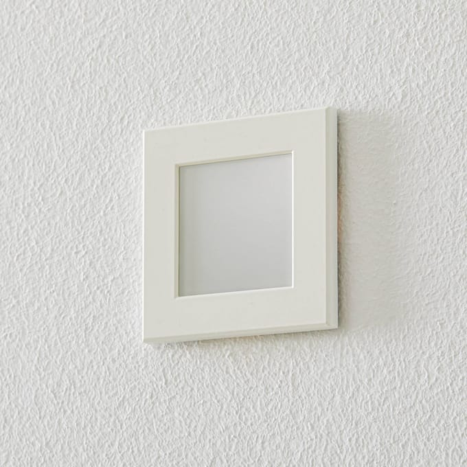 BEGA Accenta wandinbouw hoekig frame wit 315lm