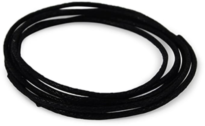 Waskoord 2 mm zwart, per meter