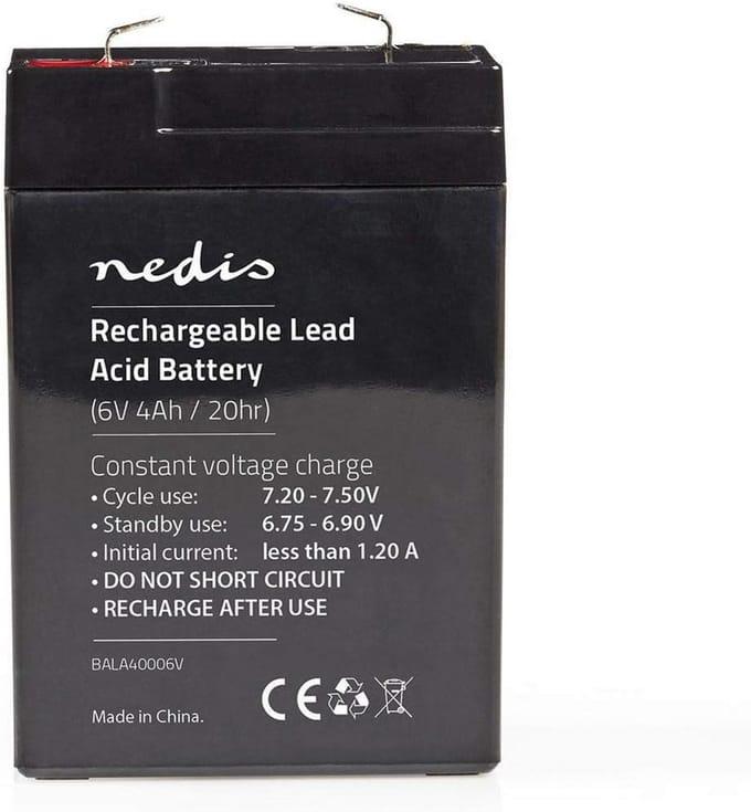 Oplaadbare Loodaccu 6V 4000mAh - Krachtige Verzegerbare Batterij