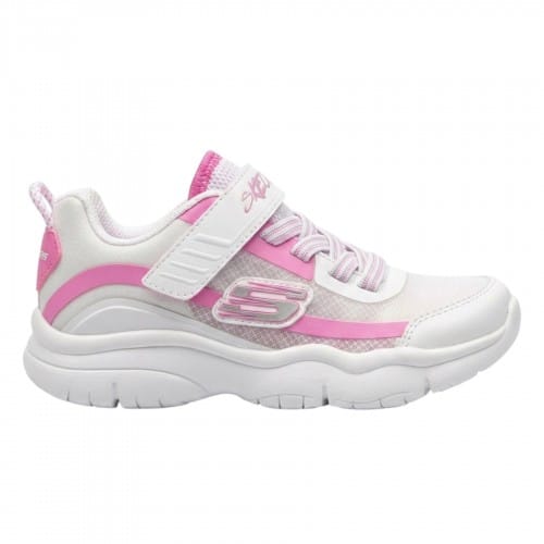 Skechers Flexblast-sportschoenen voor kinderen (Wit/Roze)