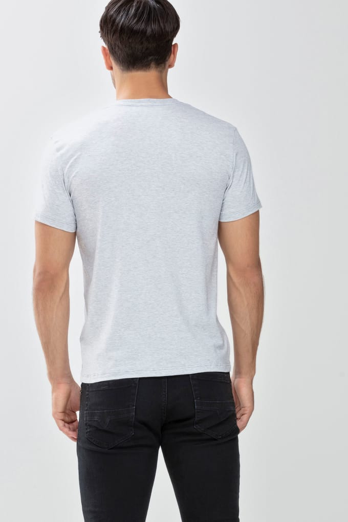 V-neck Serie Dry Cotton Colour Light Grey Melange