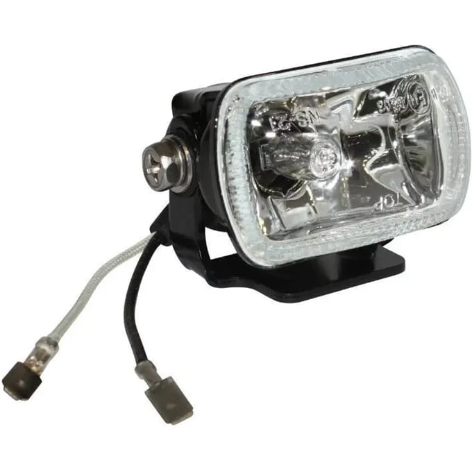 Éclairage halogène longue portée phare feu additionnel rectangle 12V 55W H3 pour moto
