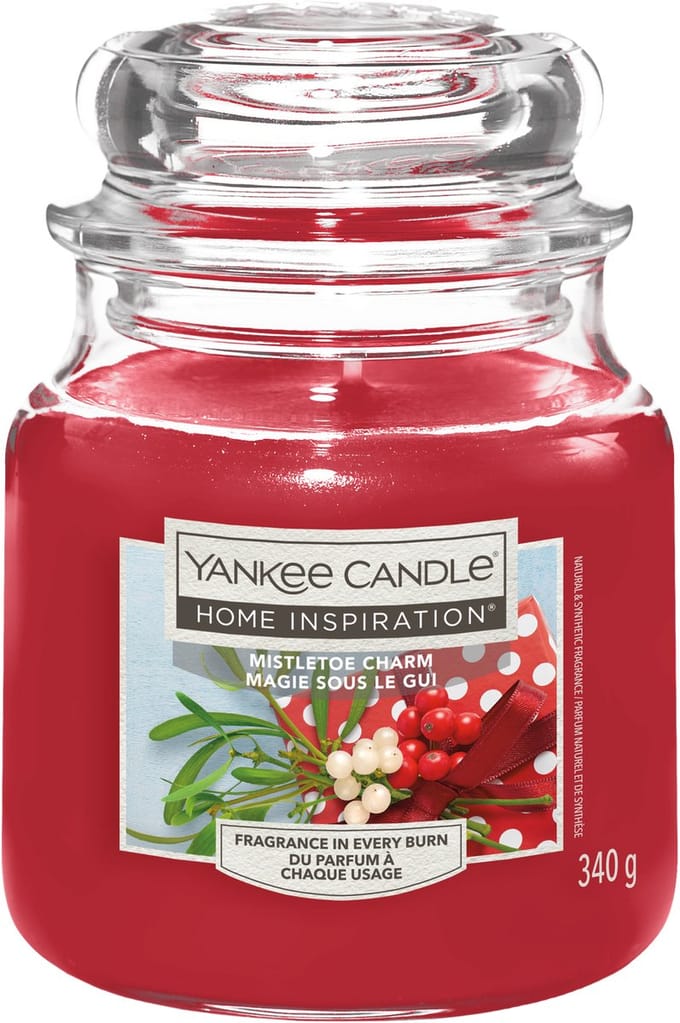 Yankee Candle Home Inspiration - Mistletoe Charm Medium Jar - 75 branduren