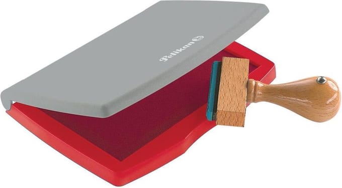 Pelikan stempelkussen - Kunststof - 7x11cm - Rood