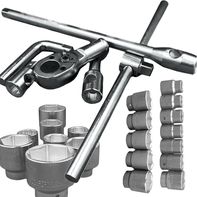 Rockforce RF-68263-5 - Dopsleutelset - 26-delig - Inclusief Grijper - Stalen Koffer