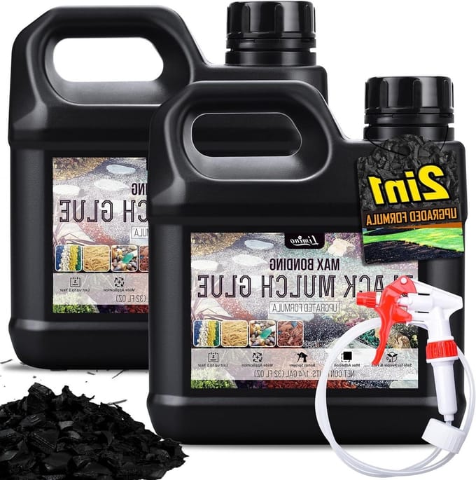 Mulchlijm - Grindbinder - Tuinonderhoud - Verbeterde 2-in-1 formule - 2 liter - Zwart
