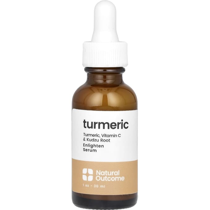 Natural Outcome, Sérum éclaircissant au curcuma, sans parfum, 1 oz (30 ml) brown