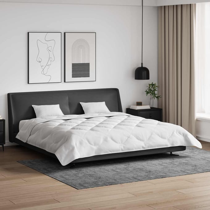 vidaXL - Dekbed - met - kussen - 3 - st - Wit - Microvezel