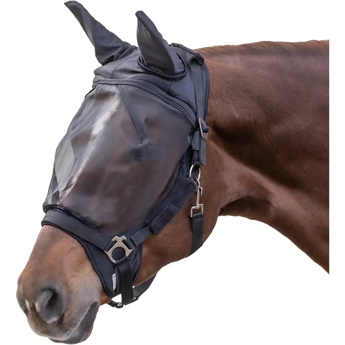 Vliegenmasker met orenbescherming voor pony Waldhausen Premium