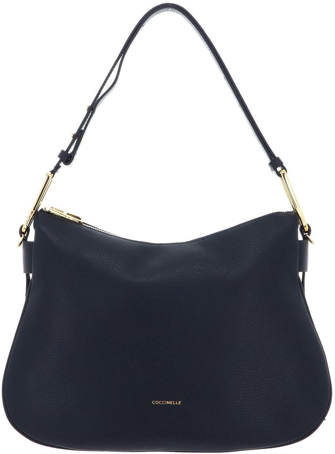 COCCINELLE Leren Schoudertas Magie Soft Shoulder Bag Midnight Blue Donkerblauw