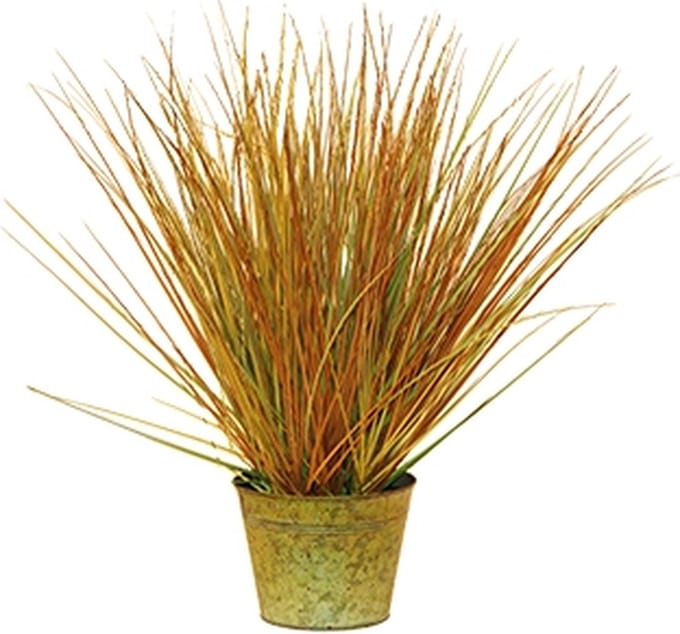 Kunst Siergras in pot 75 cm - bruin-groen