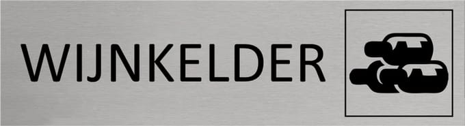 CombiCraft Aluminium deurbordje Wijnkelder 165x45mm - per stuk