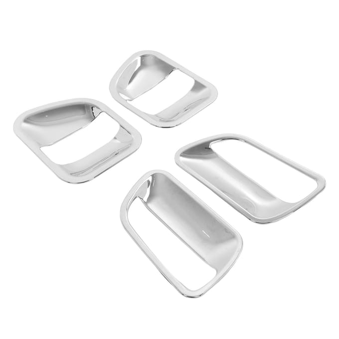 Kit de 4 pièces de couvercles de cuvettes de poignées de porte extérieures ABS Chrome de remplacement pour HIACE 2005‑2015 white