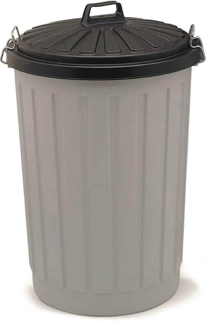 Afvalemmer rond met deksel 90 liter - Afval scheiden - Afvalemmer - vuilnisemmer - afvalbak