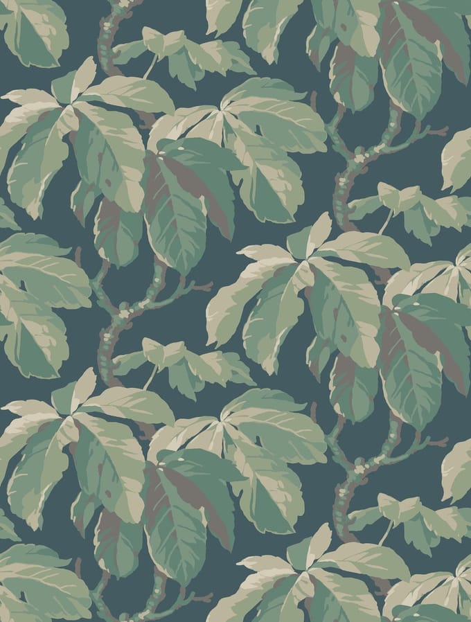Boråstapeter Vliesbehang 4838 - New Heritage - Botanisch Blauw - 53cm x 10.05m