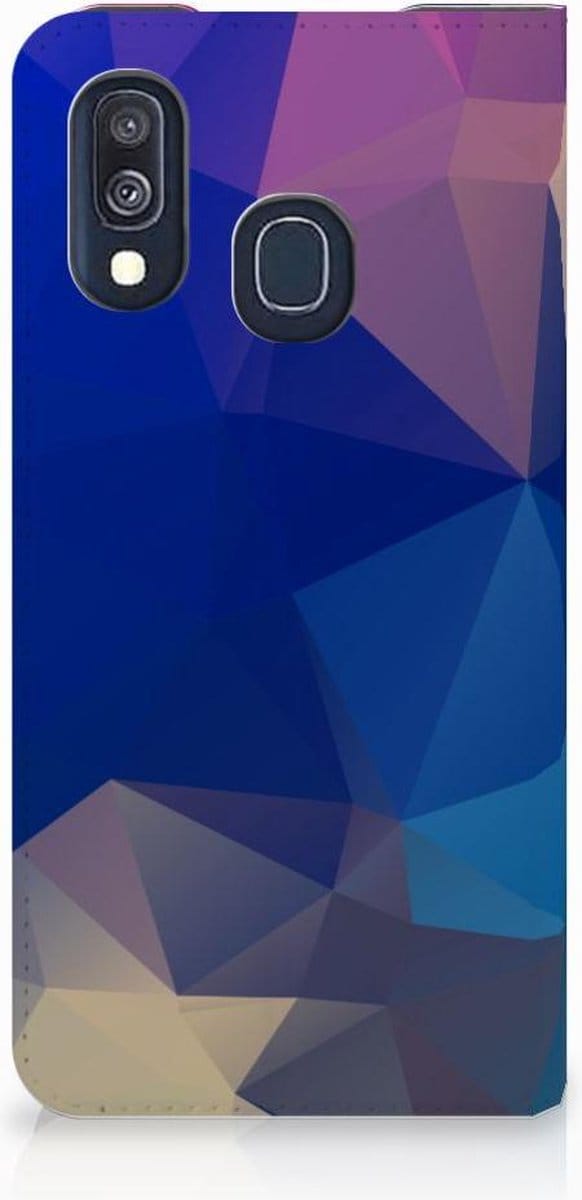 Standcase Hoesje voor Samsung Galaxy A40 Stand Case Polygon Dark